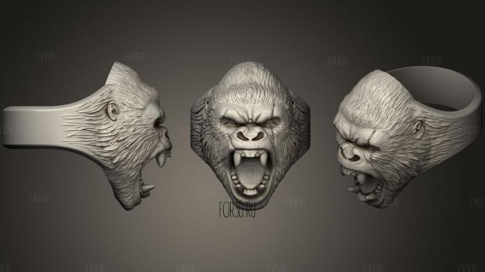 gorilla growls 3d stl модель для ЧПУ